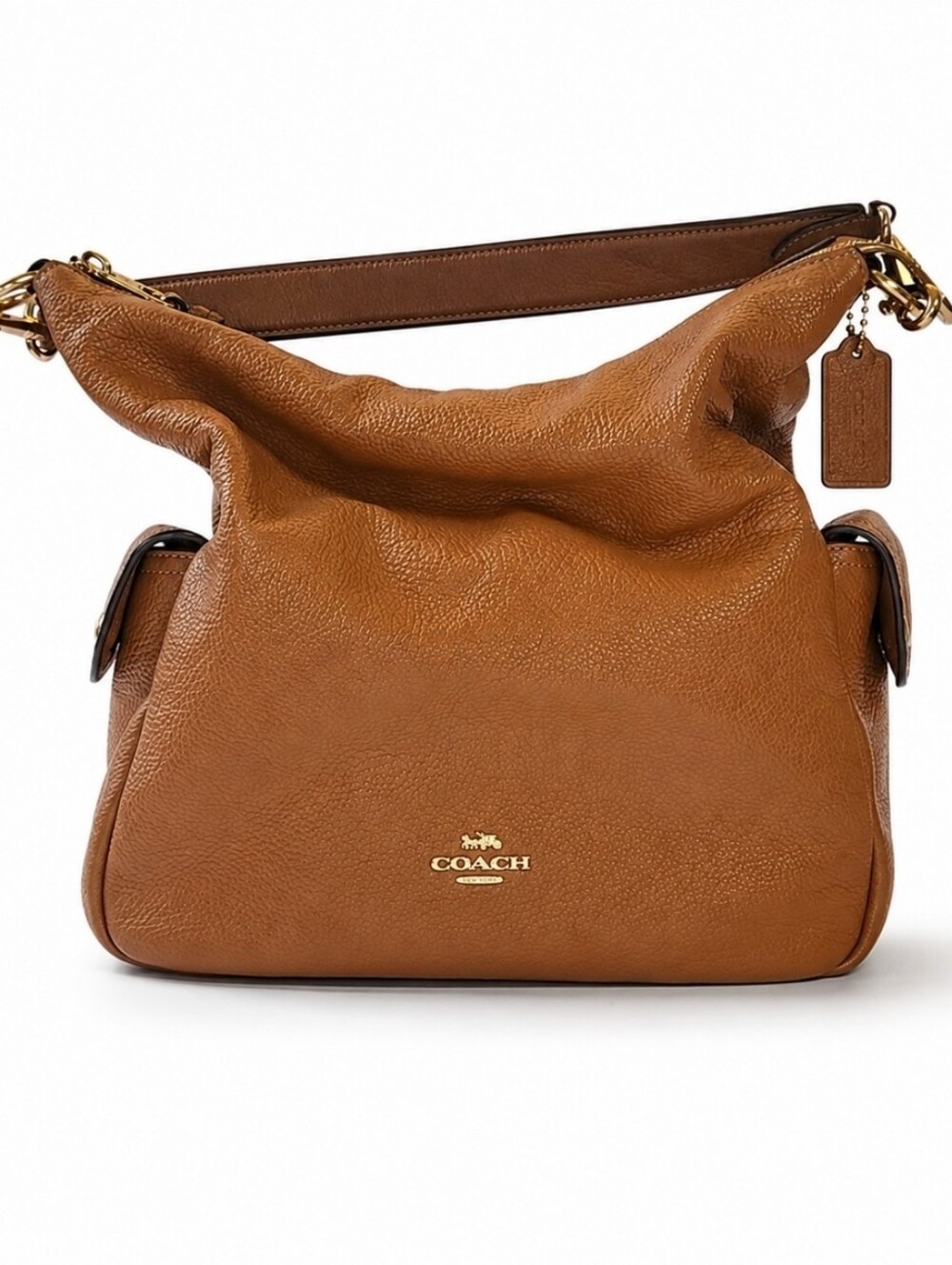 COACH Bleecker Sullivan Hobo Bag - Camel Pebbled Leather C152